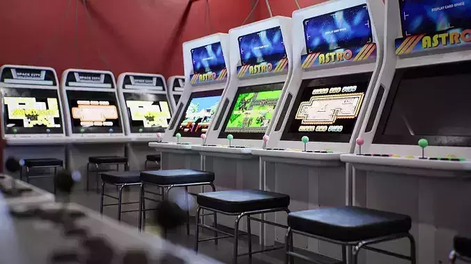 Japanese Arcade - Environment and Prop Pack Low-poly 3D model