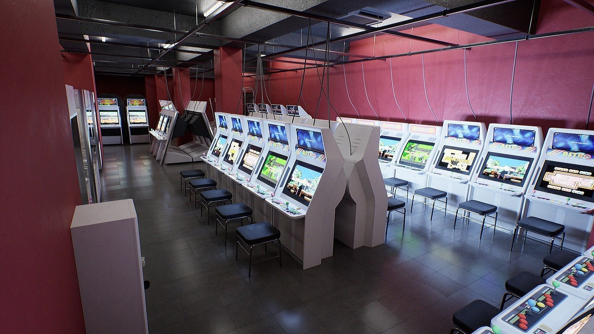 Japanese Arcade - Environment and Prop Pack Low-poly 3D model_9