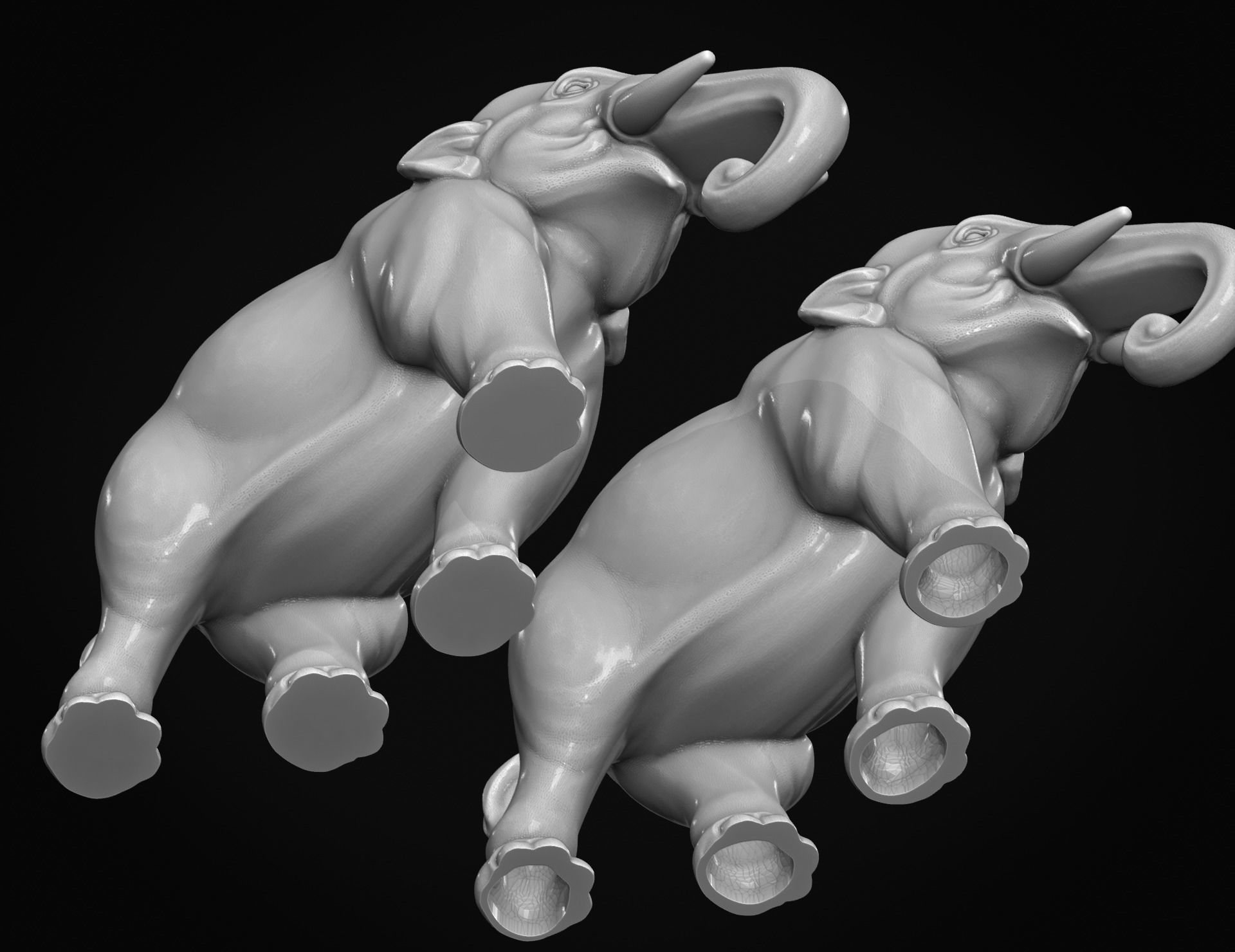Asian Elephant II 3D print model_13
