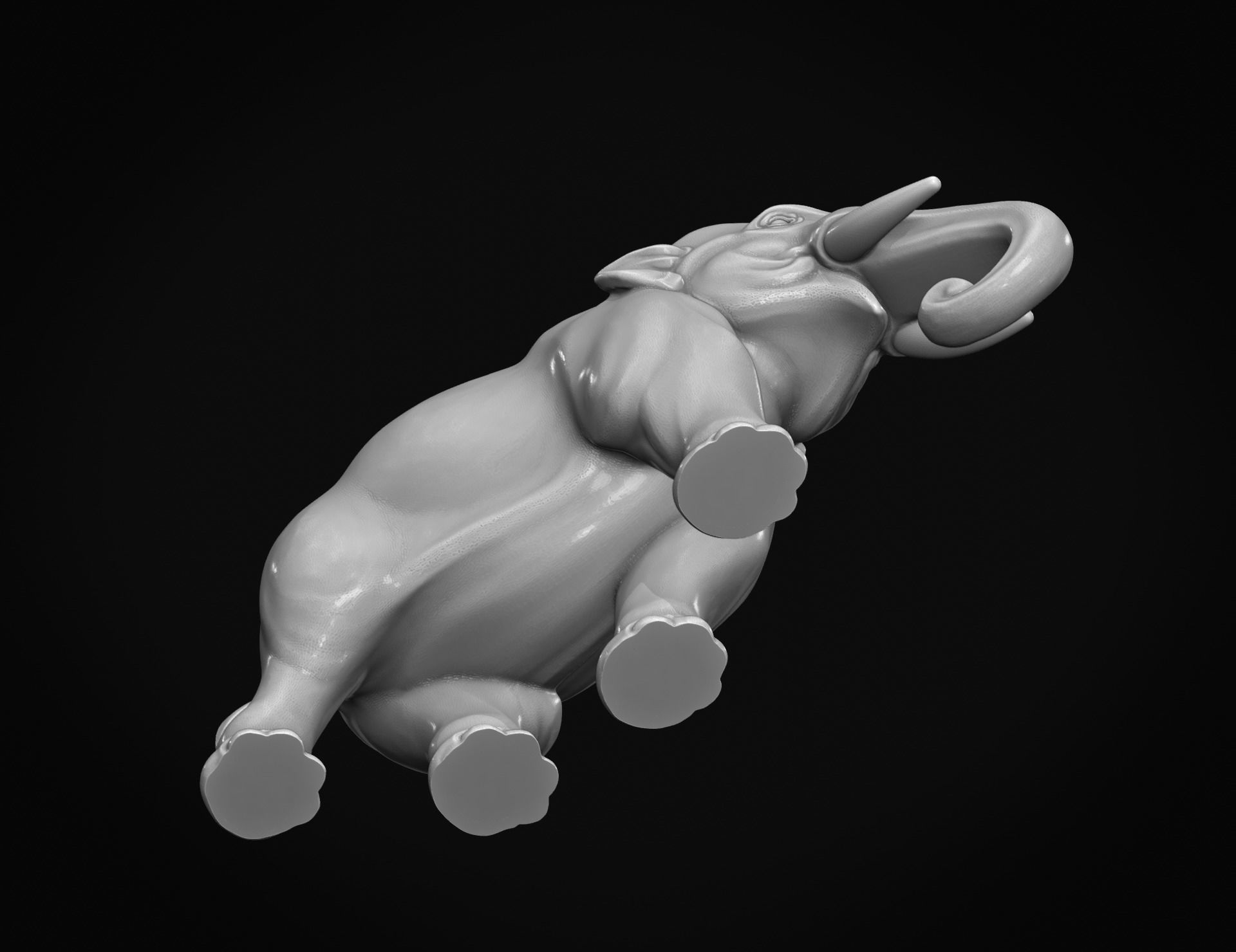 Asian Elephant II 3D print model_12