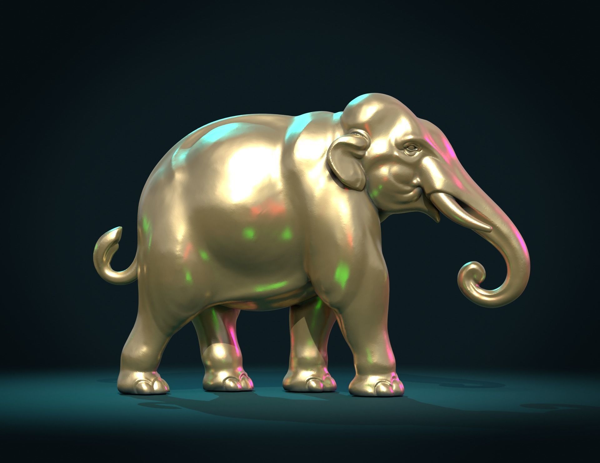 Asian Elephant II 3D print model_3