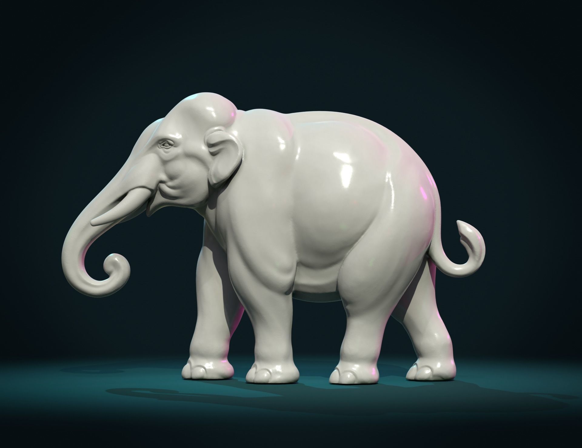 Asian Elephant II 3D print model_2
