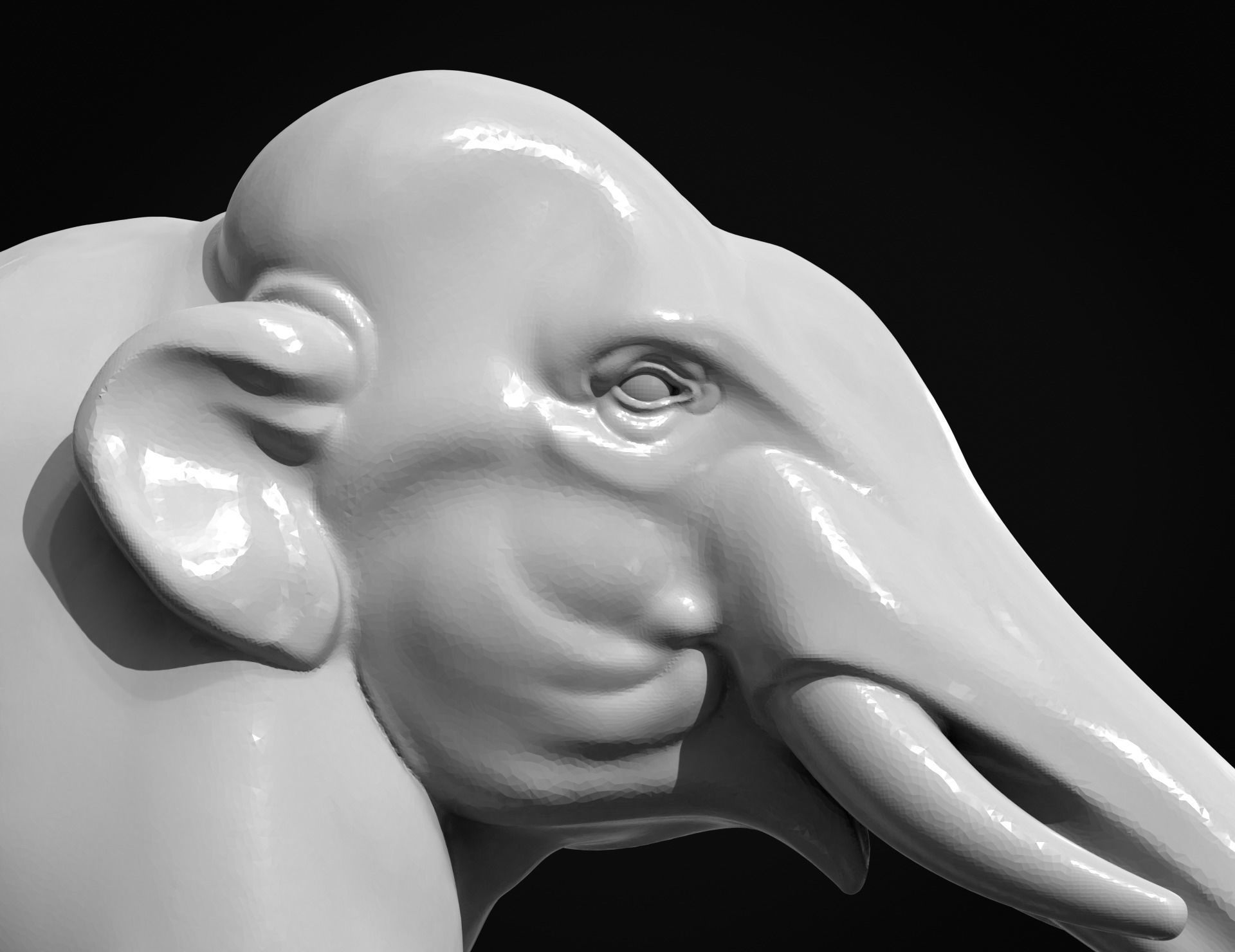 Asian Elephant II 3D print model_7