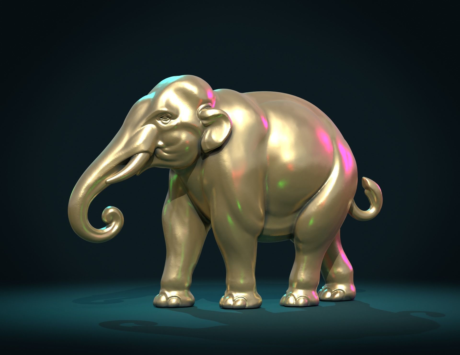 Asian Elephant II 3D print model_4