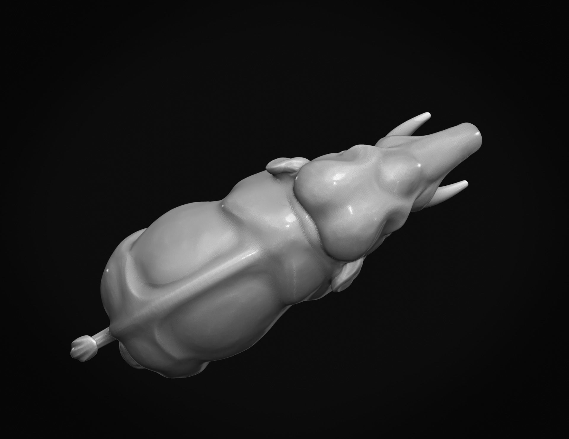 Asian Elephant II 3D print model_11