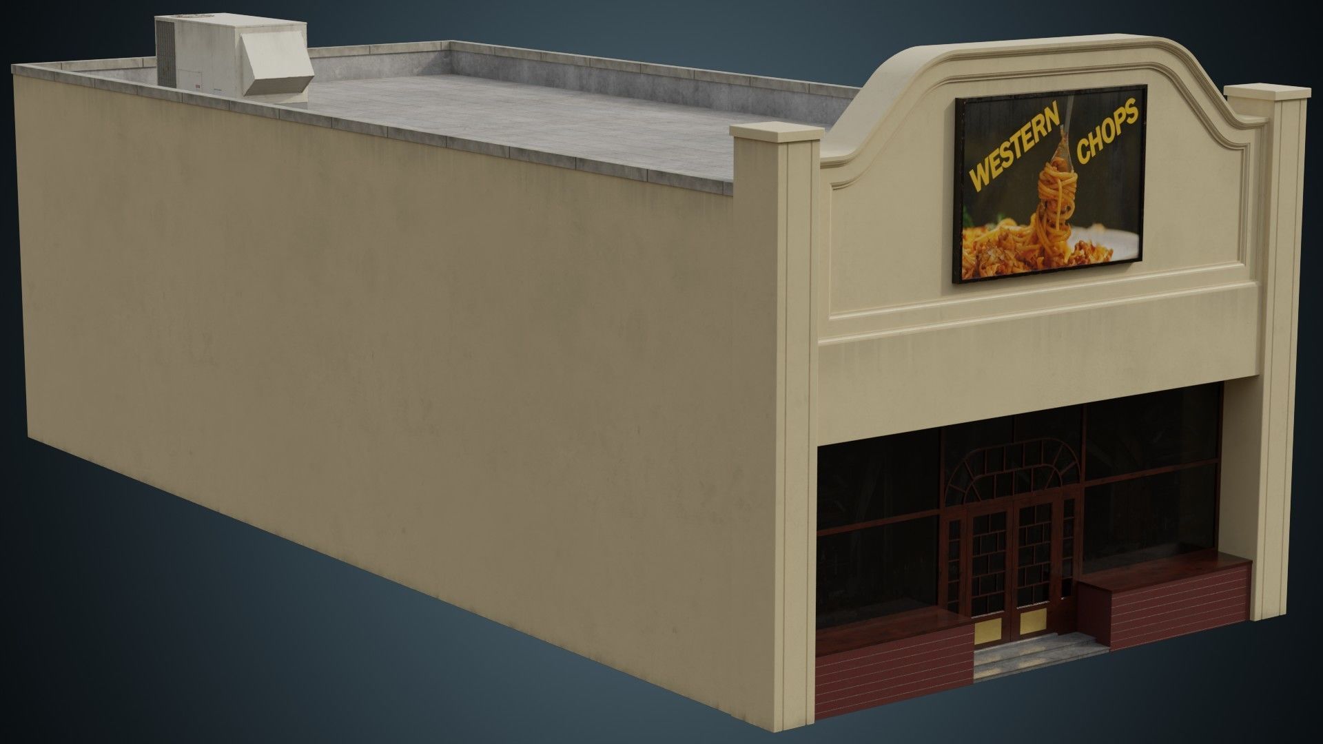 Building 12 Low-poly 3D model_2