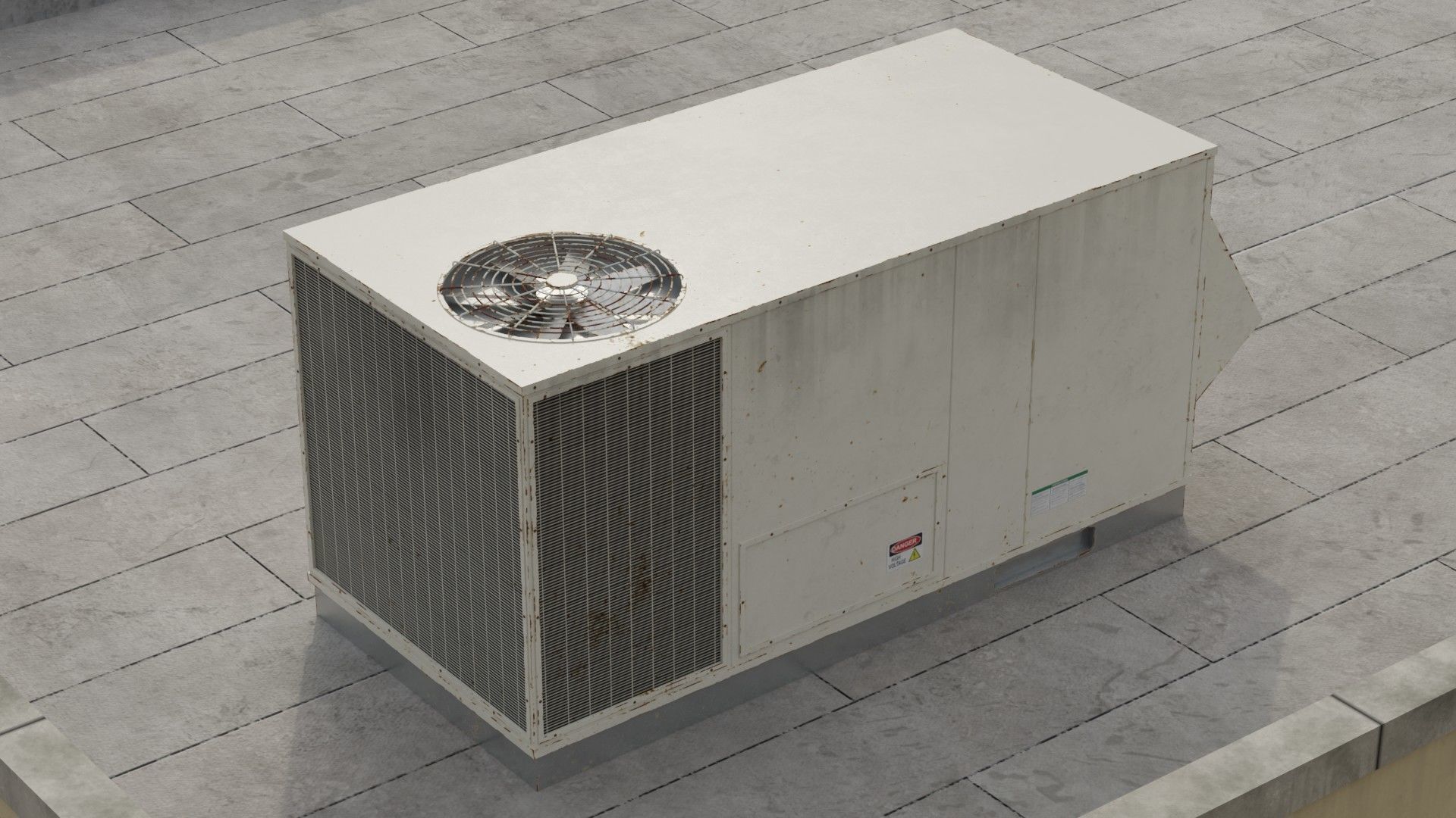 Building 12 Low-poly 3D model_7