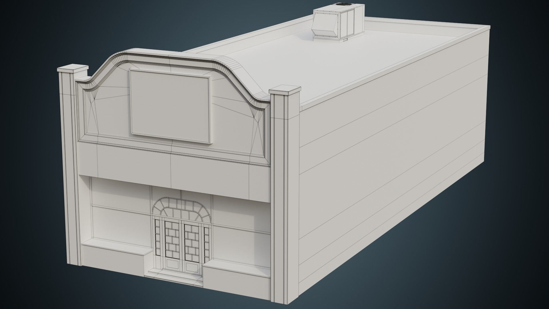 Building 12 Low-poly 3D model_9