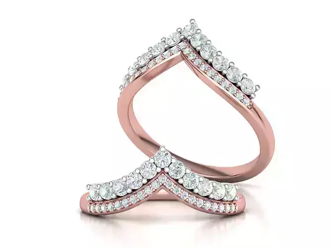Princess Crown Ring Tiara Women Ring 3dmodel Two versions 3D print model