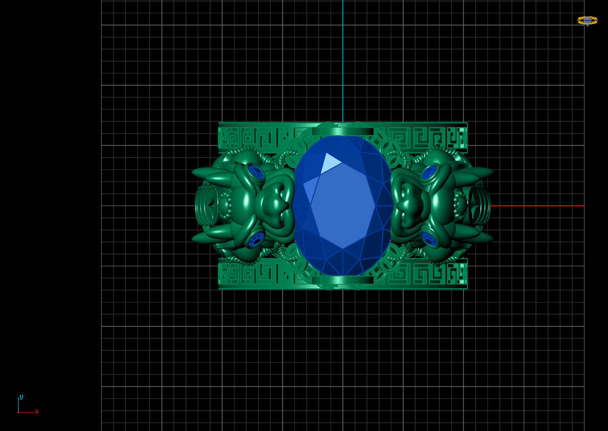 Pixiu ring 3D print model_3