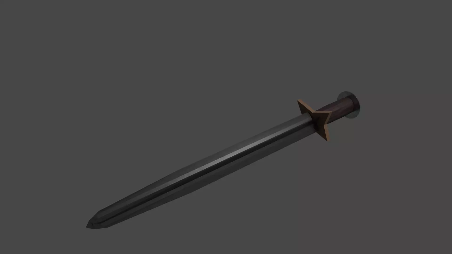 One-armed sword 3D model_0