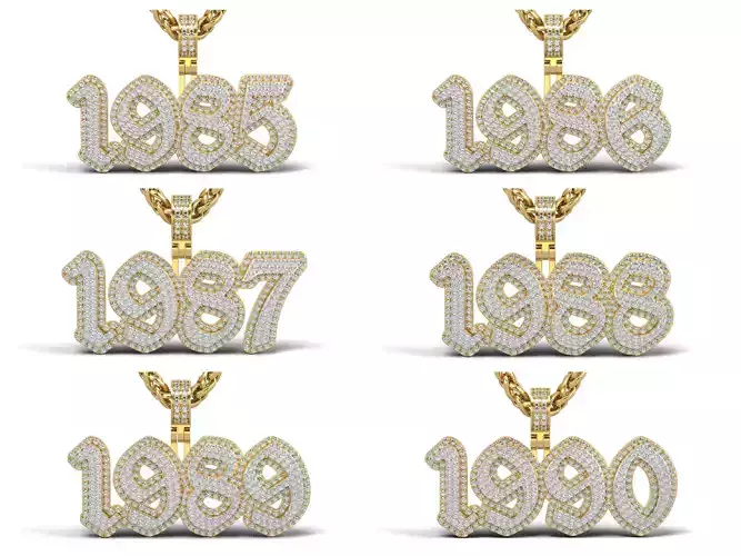 Old English 1985 - 2021 stone and solid 3D Model Collection