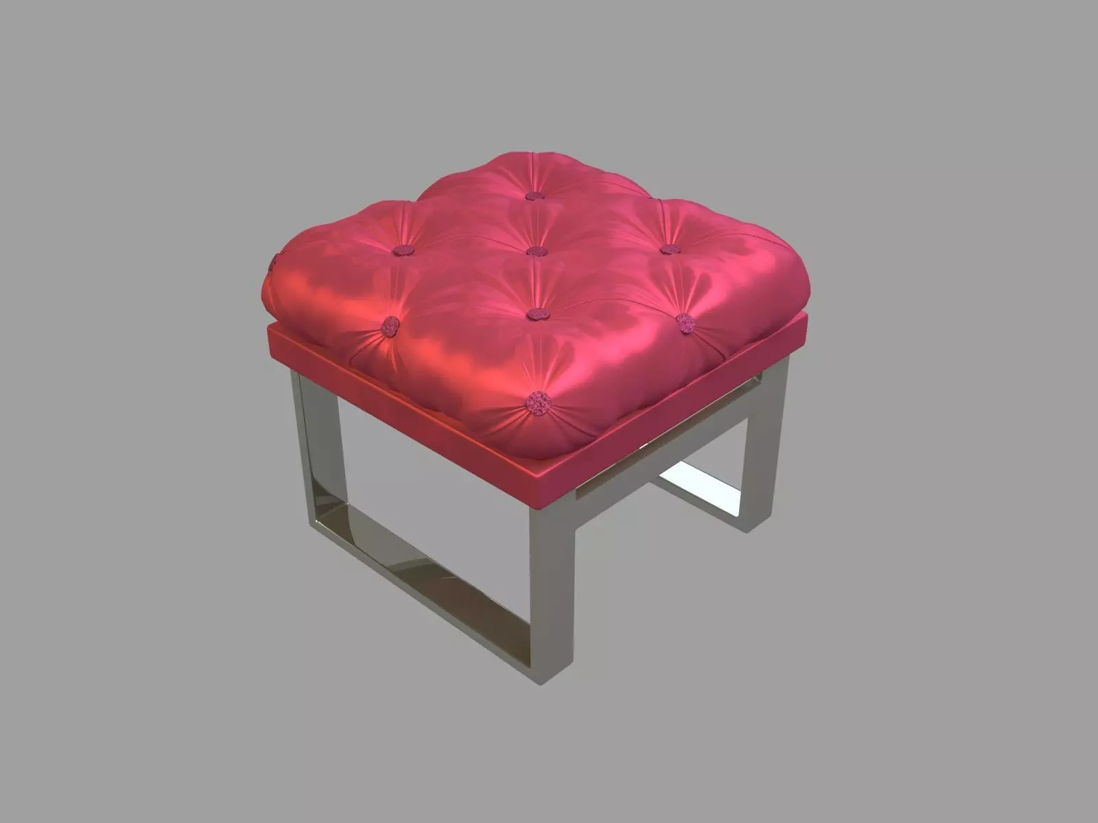 pouf pouffe padded stool Free low-poly 3D model