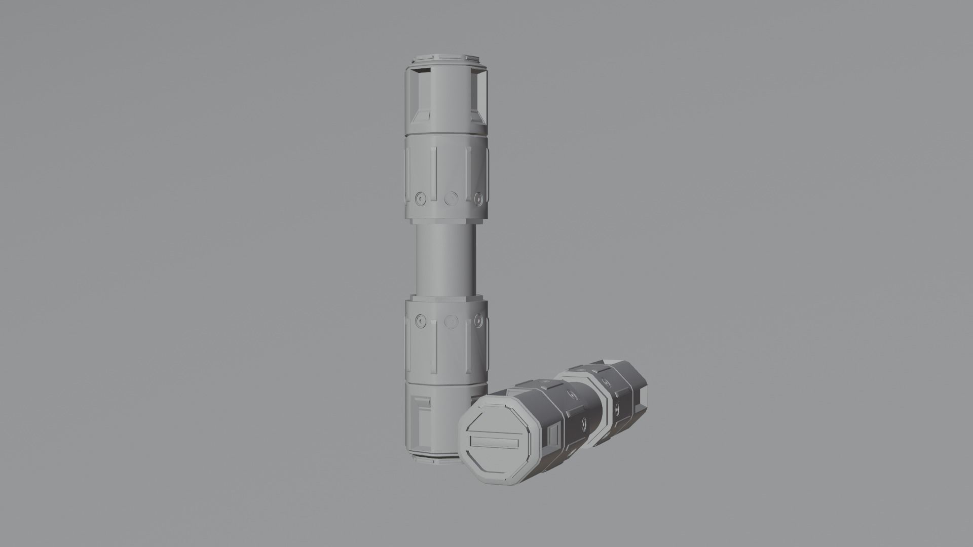 Sci-fi Battery Low-poly 3D model_5