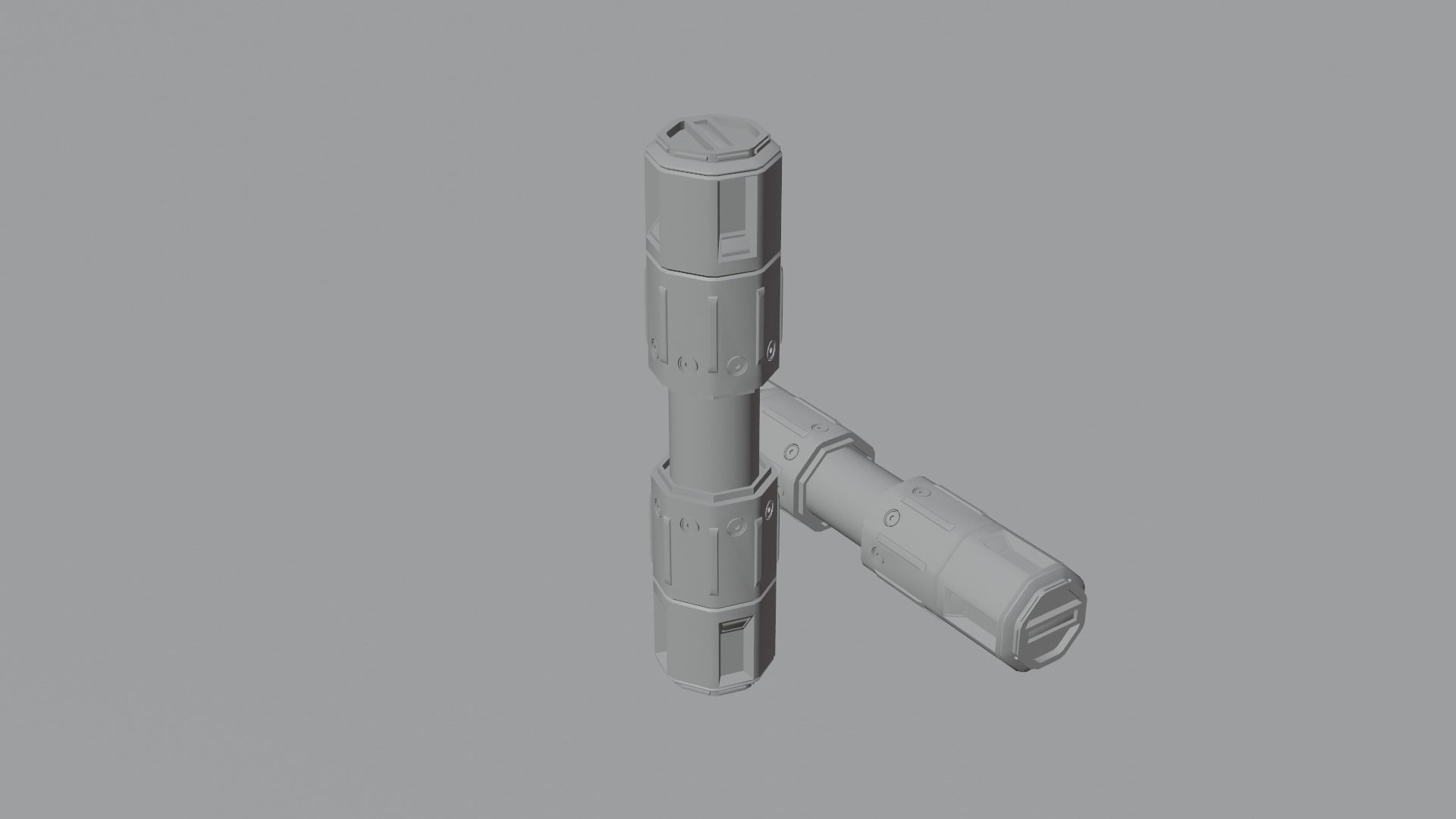 Sci-fi Battery Low-poly 3D model_4