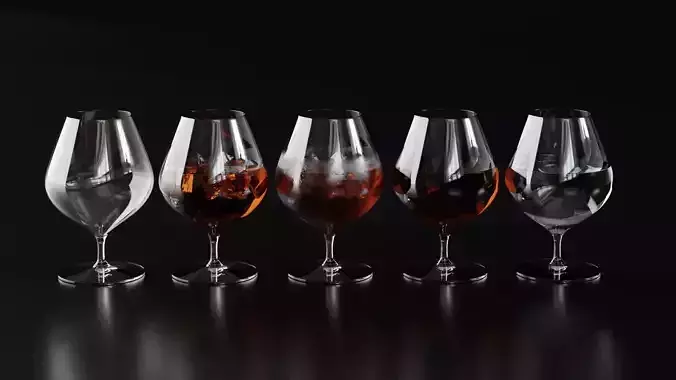 Brandy Snifter 3 3D model