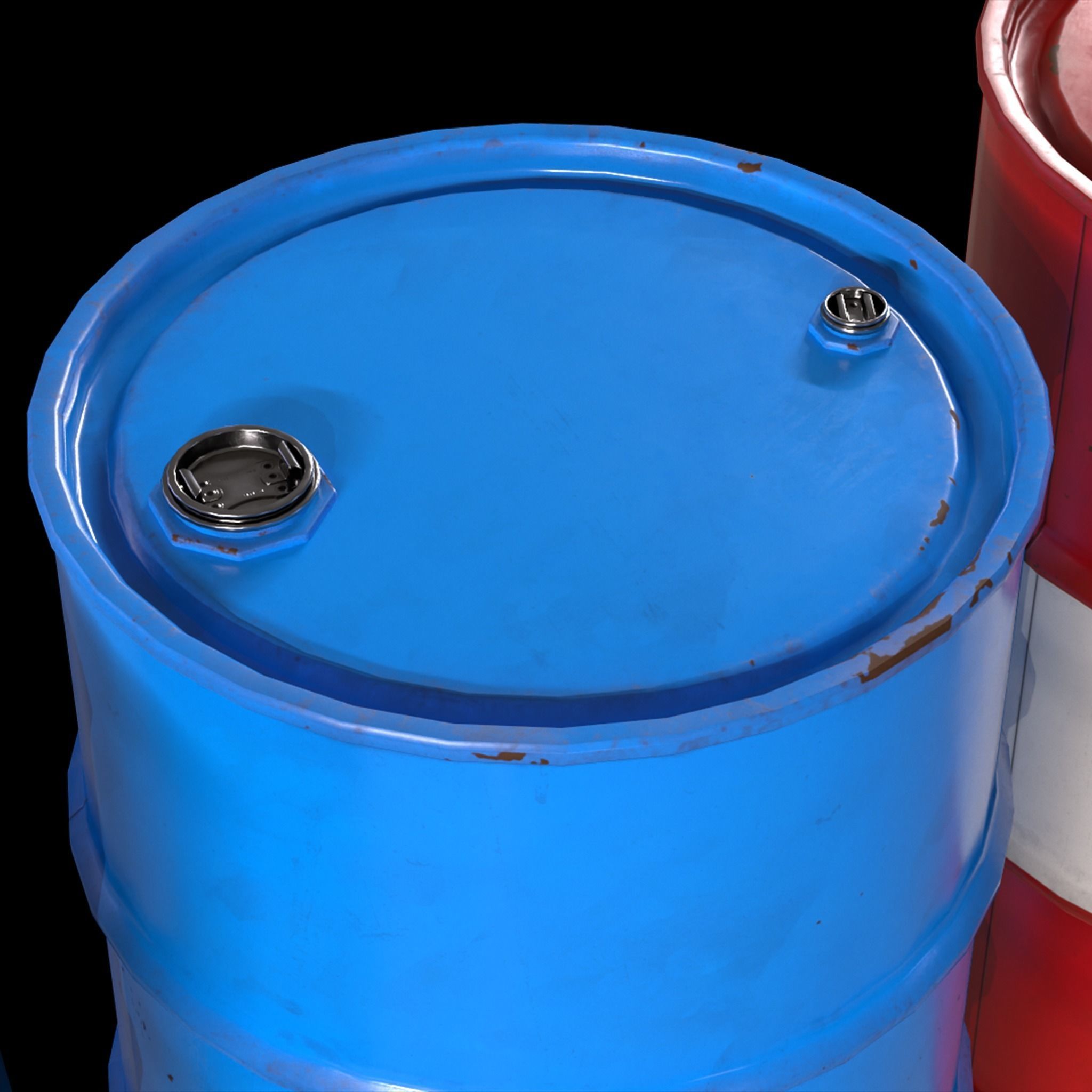 Barrels Low-poly 3D model_6