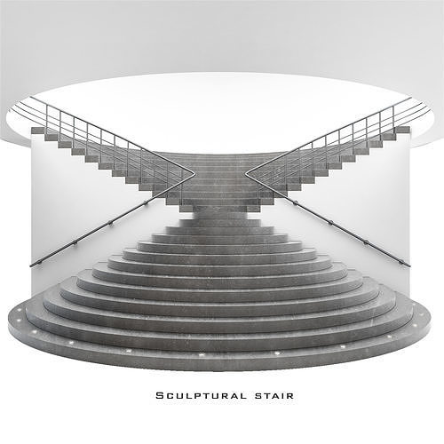 Spiral stair 3D model