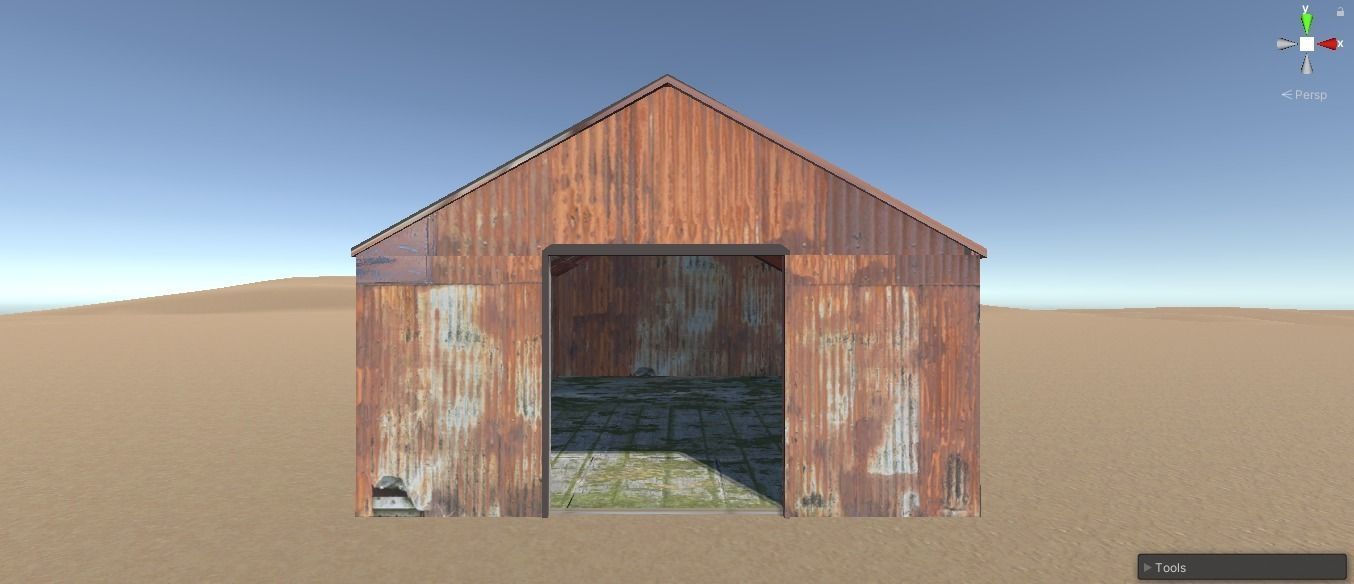 house tin  Low-poly 3D model_2