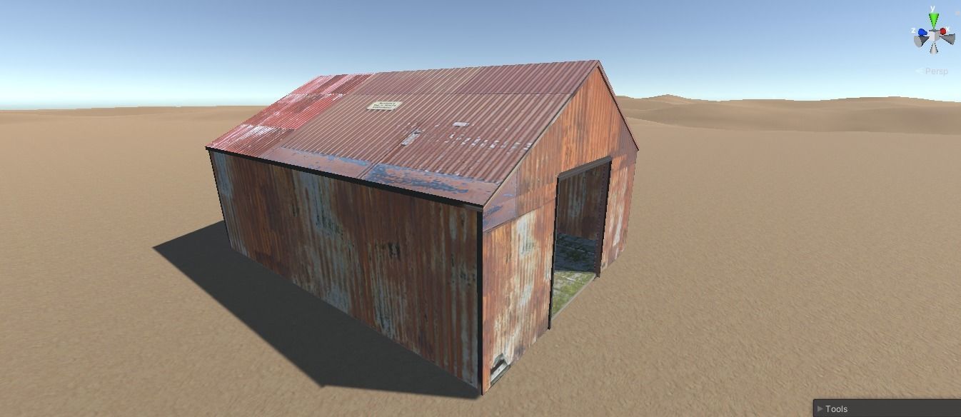house tin  Low-poly 3D model_1