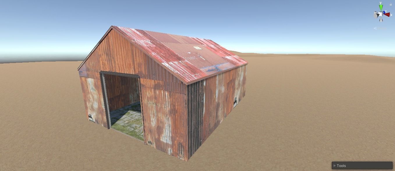 house tin  Low-poly 3D model_3