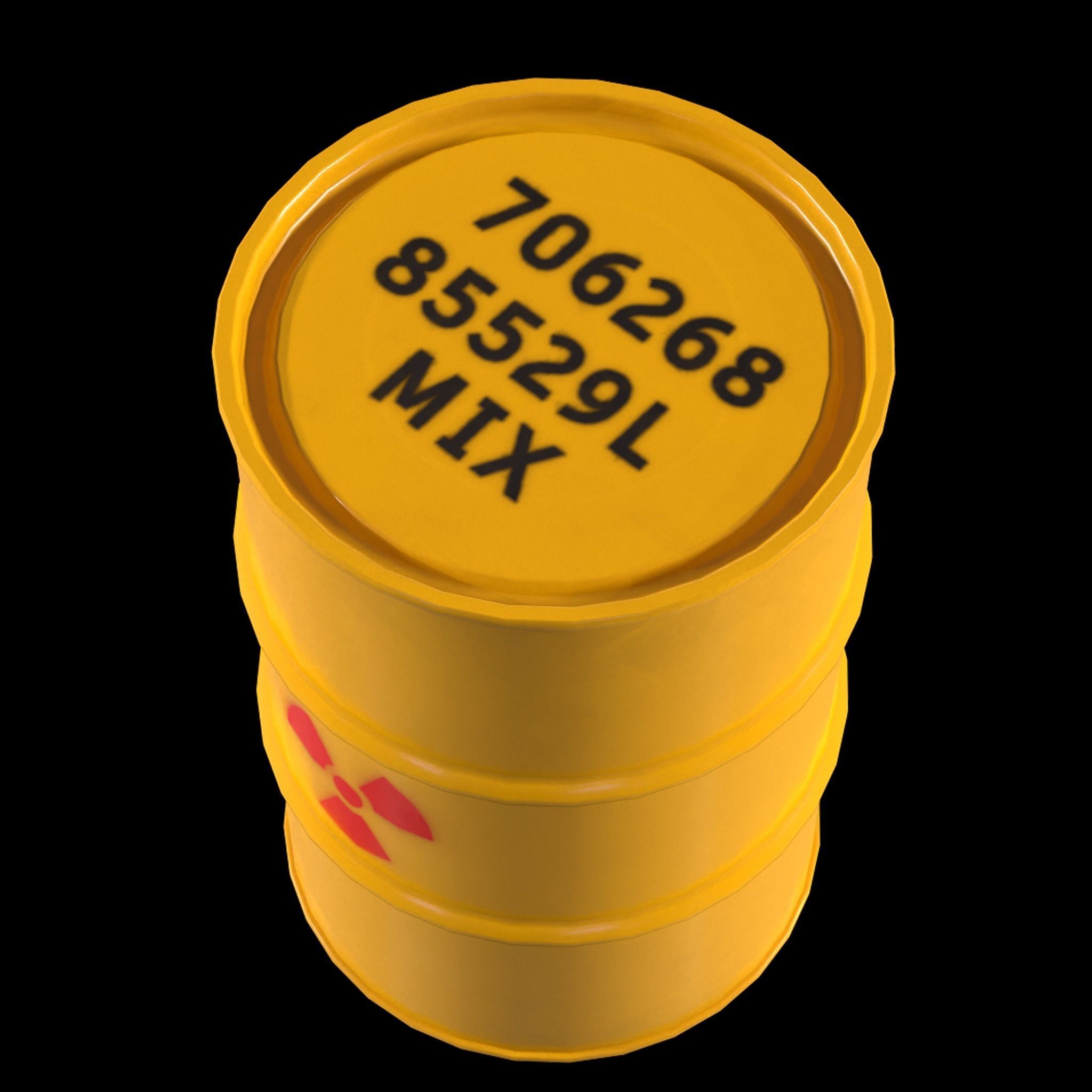 Nuclear Barrels Low-poly 3D model_6