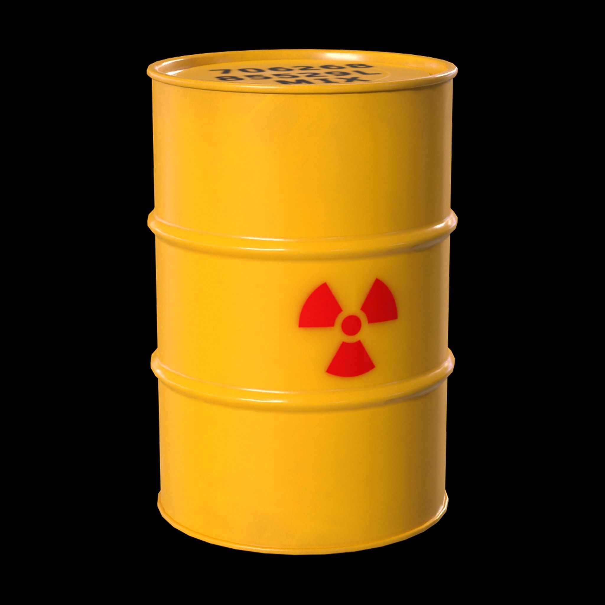 Nuclear Barrels Low-poly 3D model_4