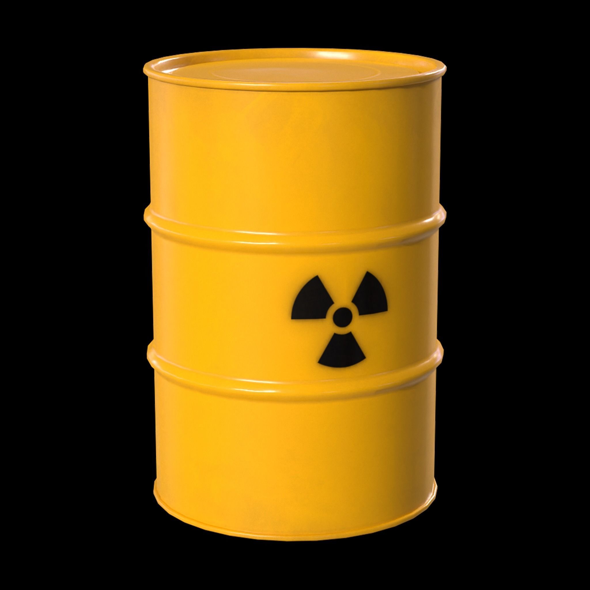 Nuclear Barrels Low-poly 3D model_5