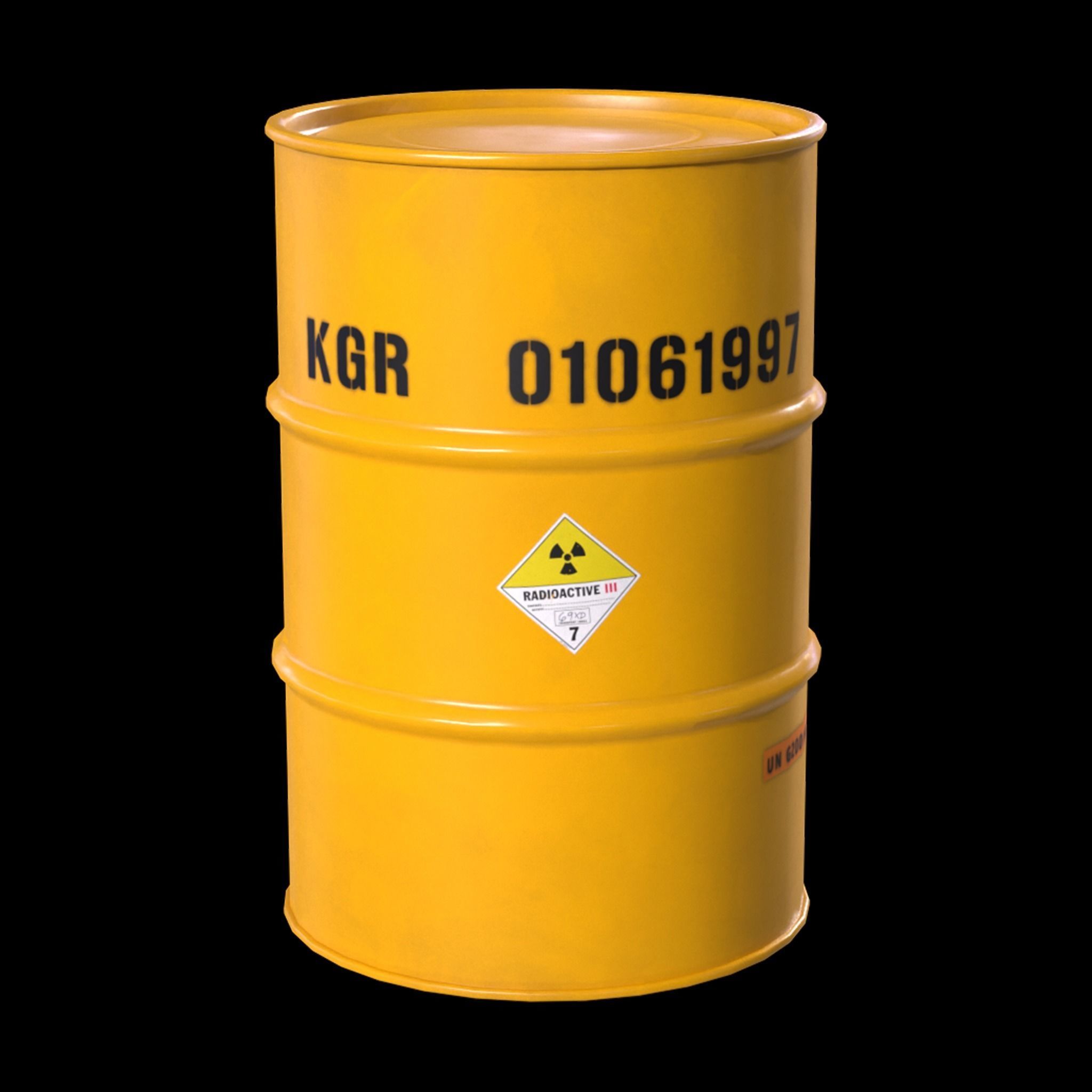 Nuclear Barrels Low-poly 3D model_3