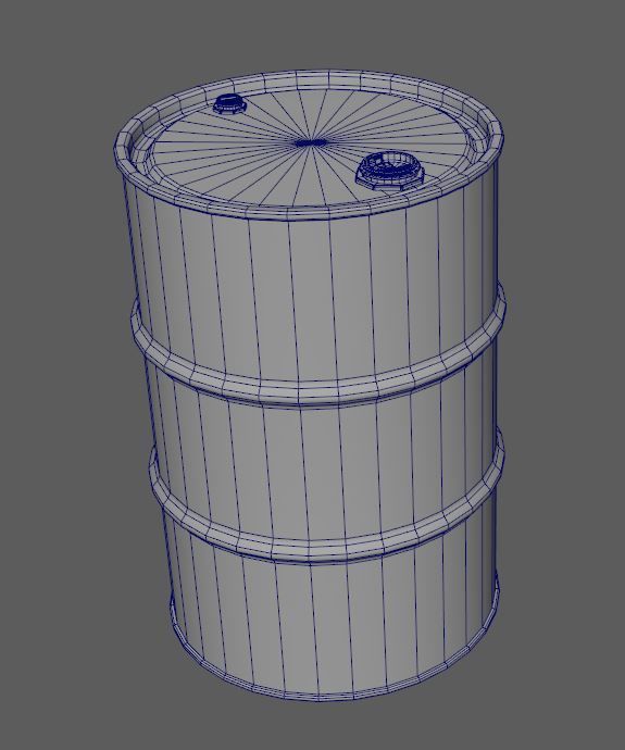 Nuclear Barrels Low-poly 3D model_8