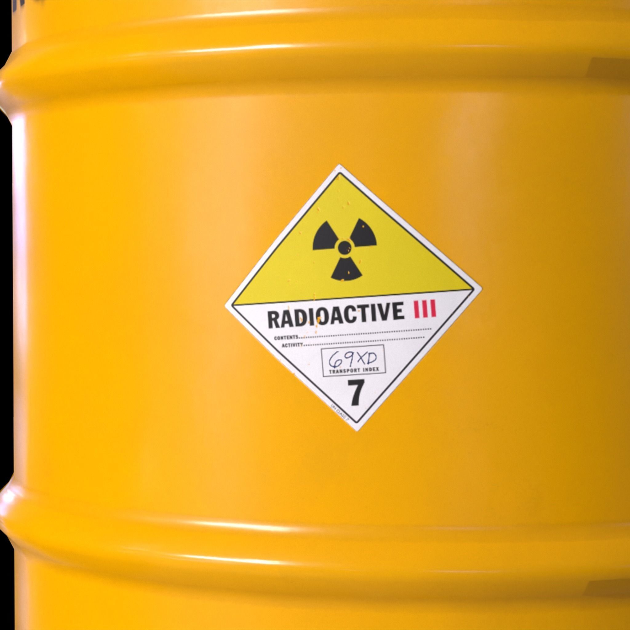 Nuclear Barrels Low-poly 3D model_7