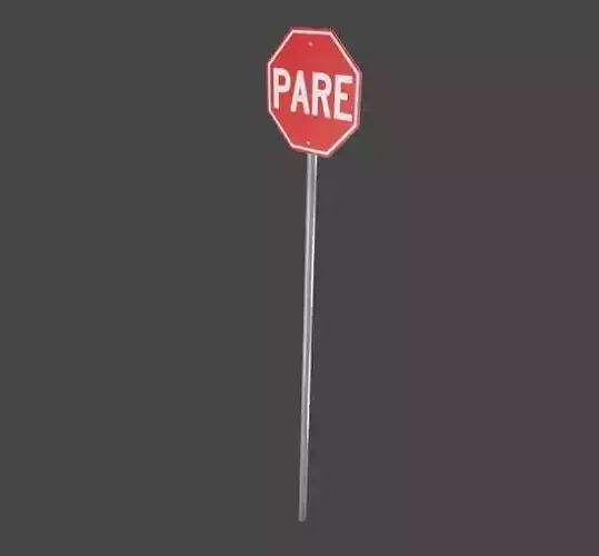 Traffic sign in Portugues