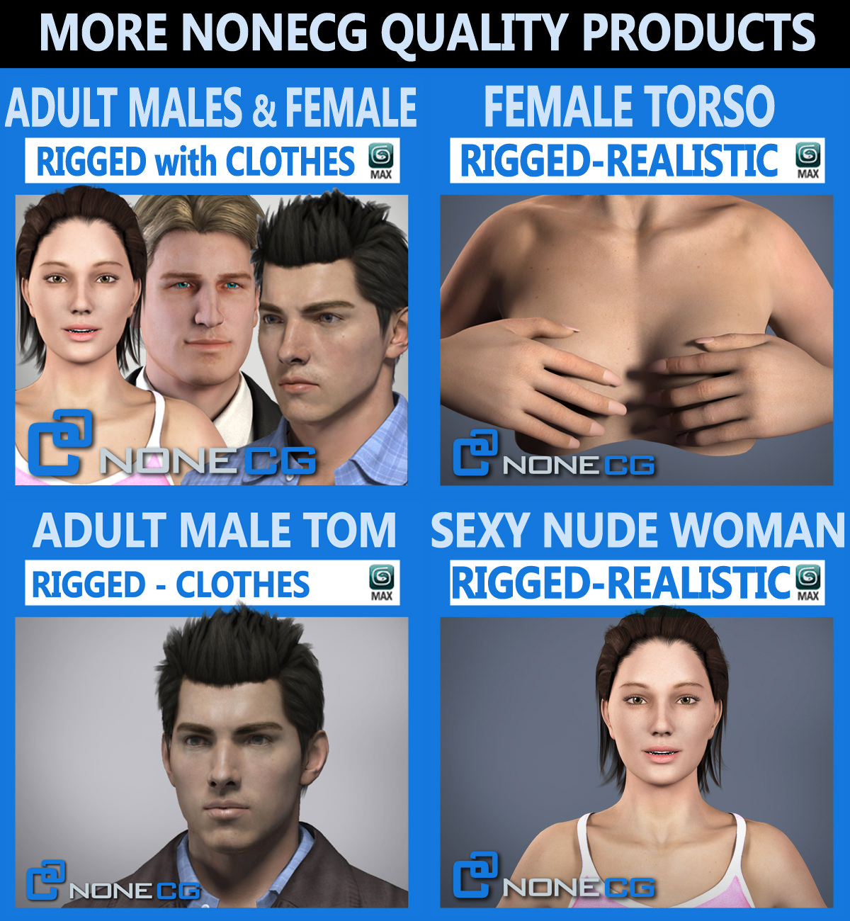 Adult Male Arms and Hands Free 3D model_11