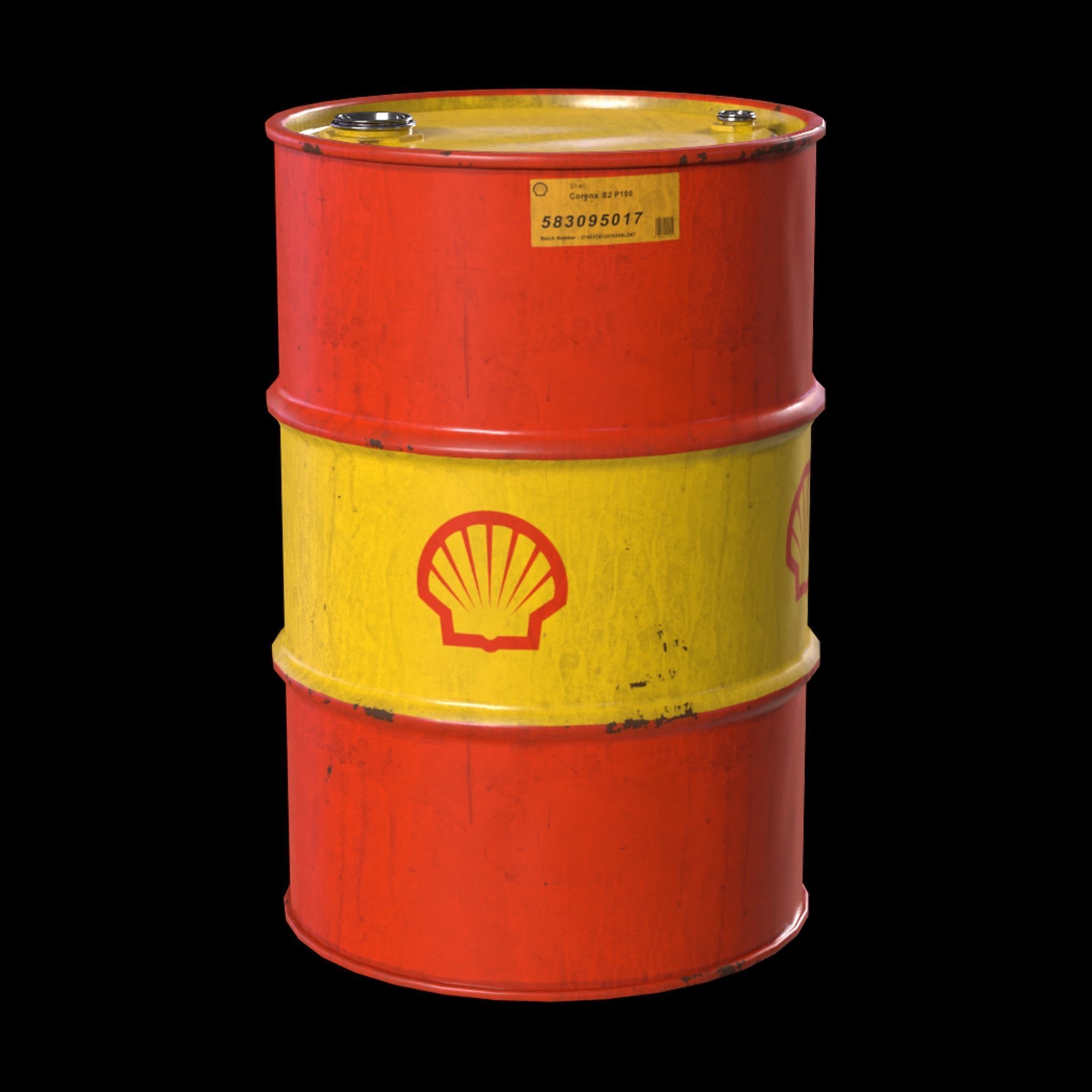Oil Barrels Low-poly 3D model_3