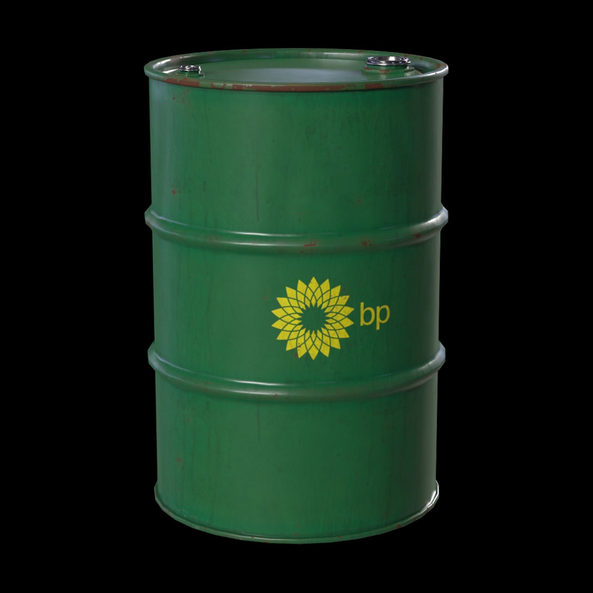 Oil Barrels Low-poly 3D model_4