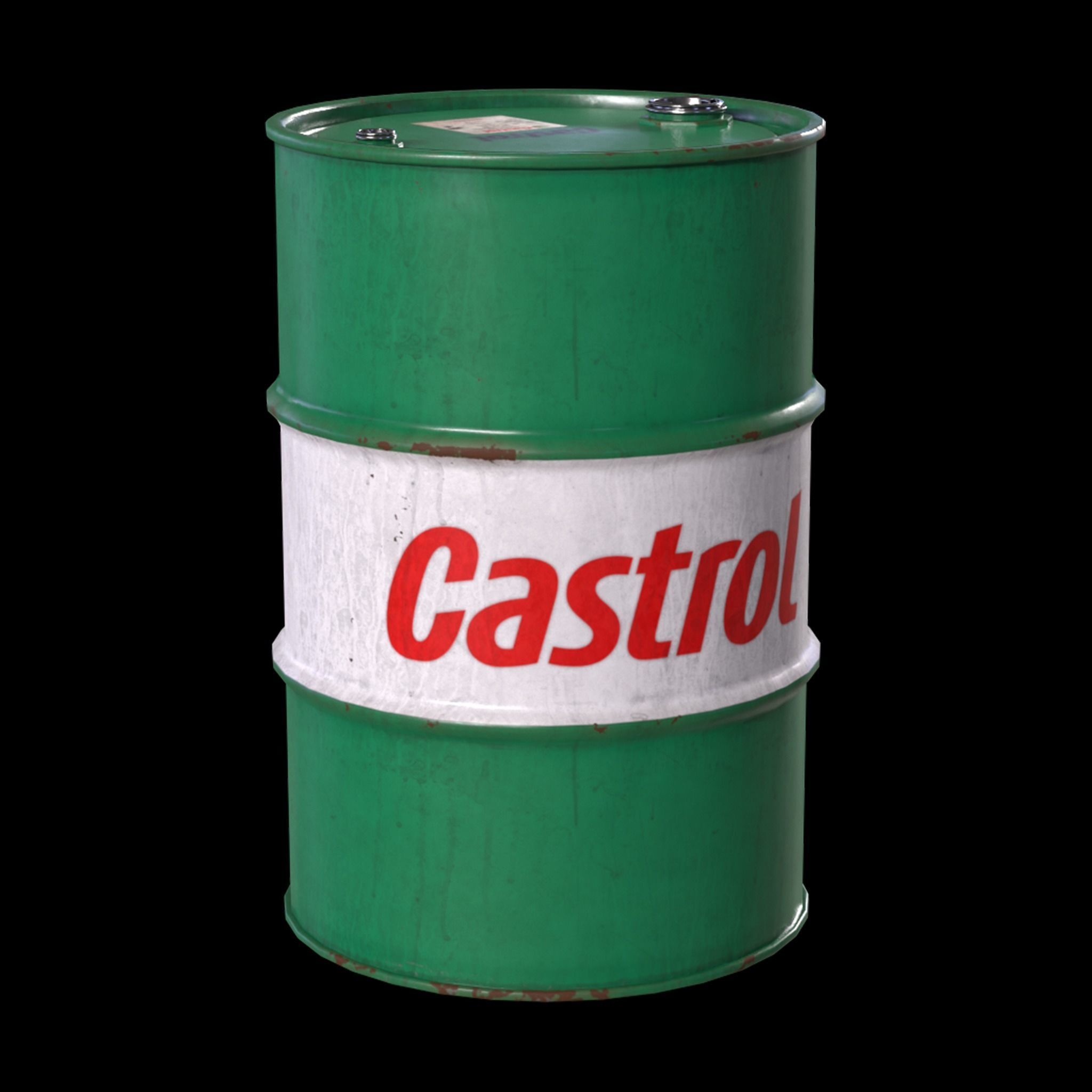 Oil Barrels Low-poly 3D model_5