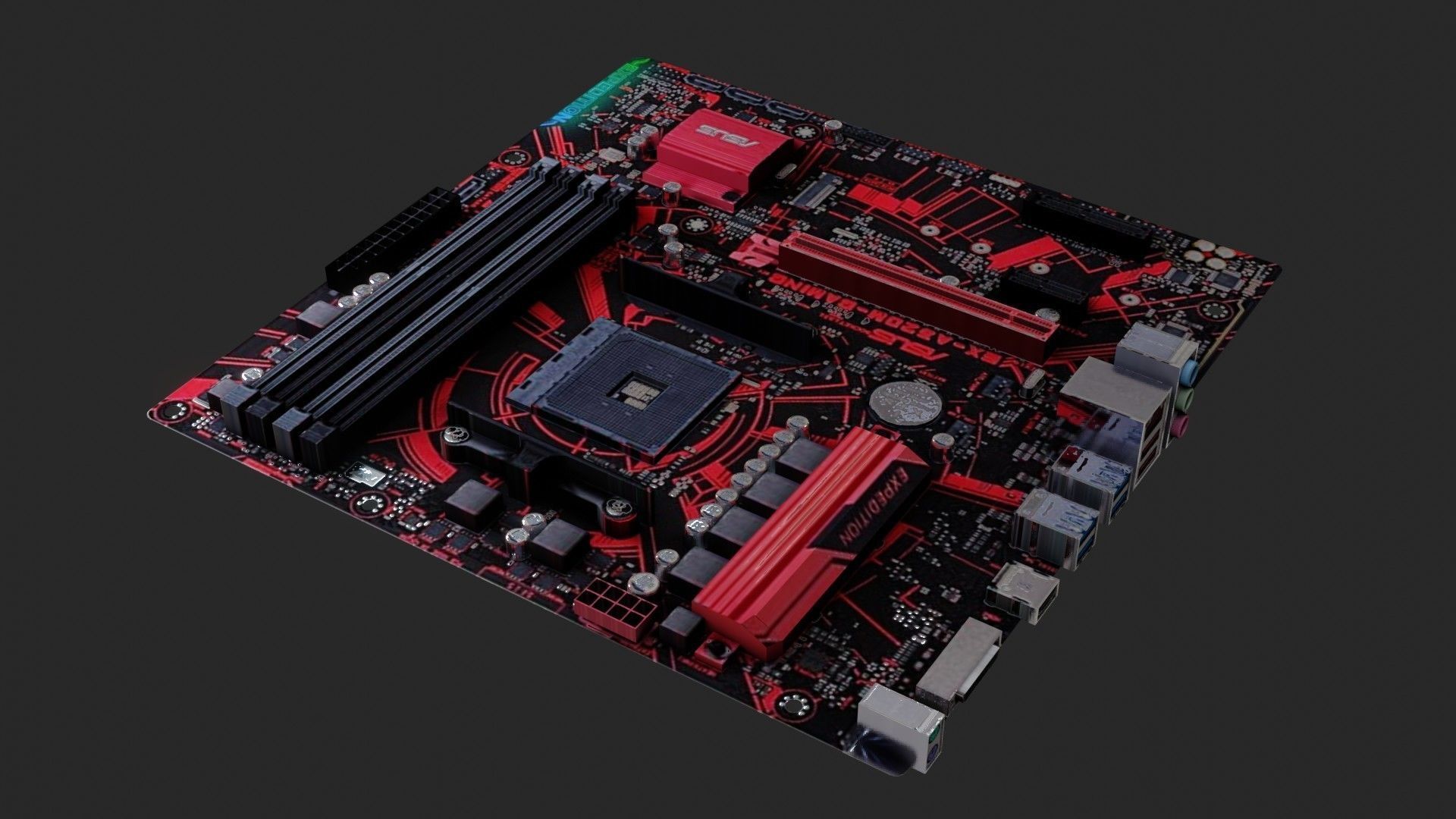 Mother Board - Low poly Low-poly 3D model_10
