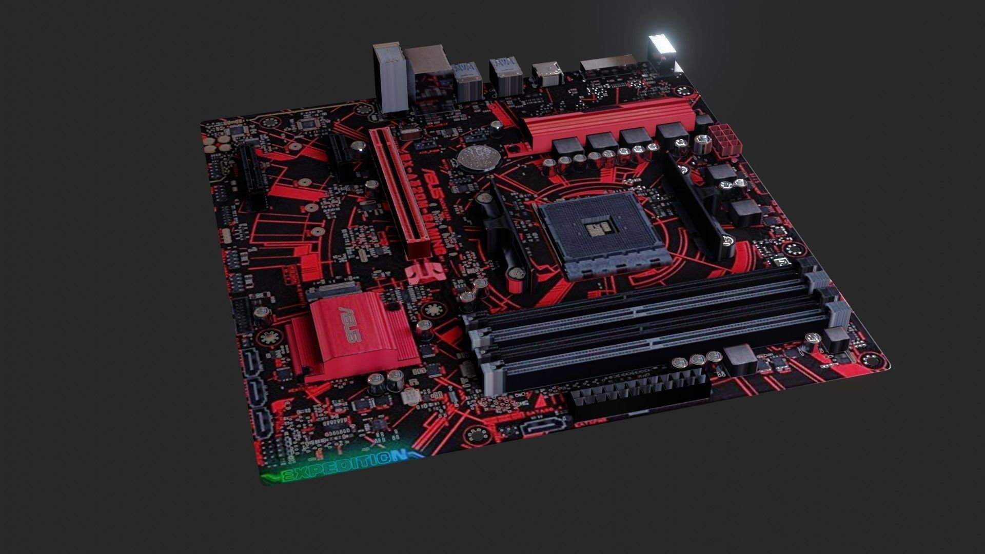 Mother Board - Low poly Low-poly 3D model_4