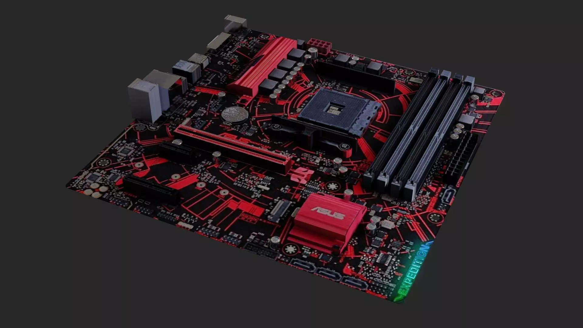 Mother Board - Low poly Low-poly 3D model_0