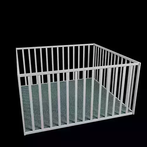 kids bedrest wooden finishing  Low-poly 3D model