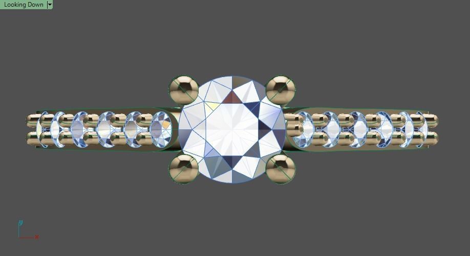 solitaire ring 02 3D print model_6