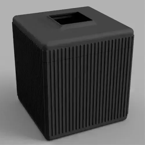 Ribbed Tissue Box 3D print model