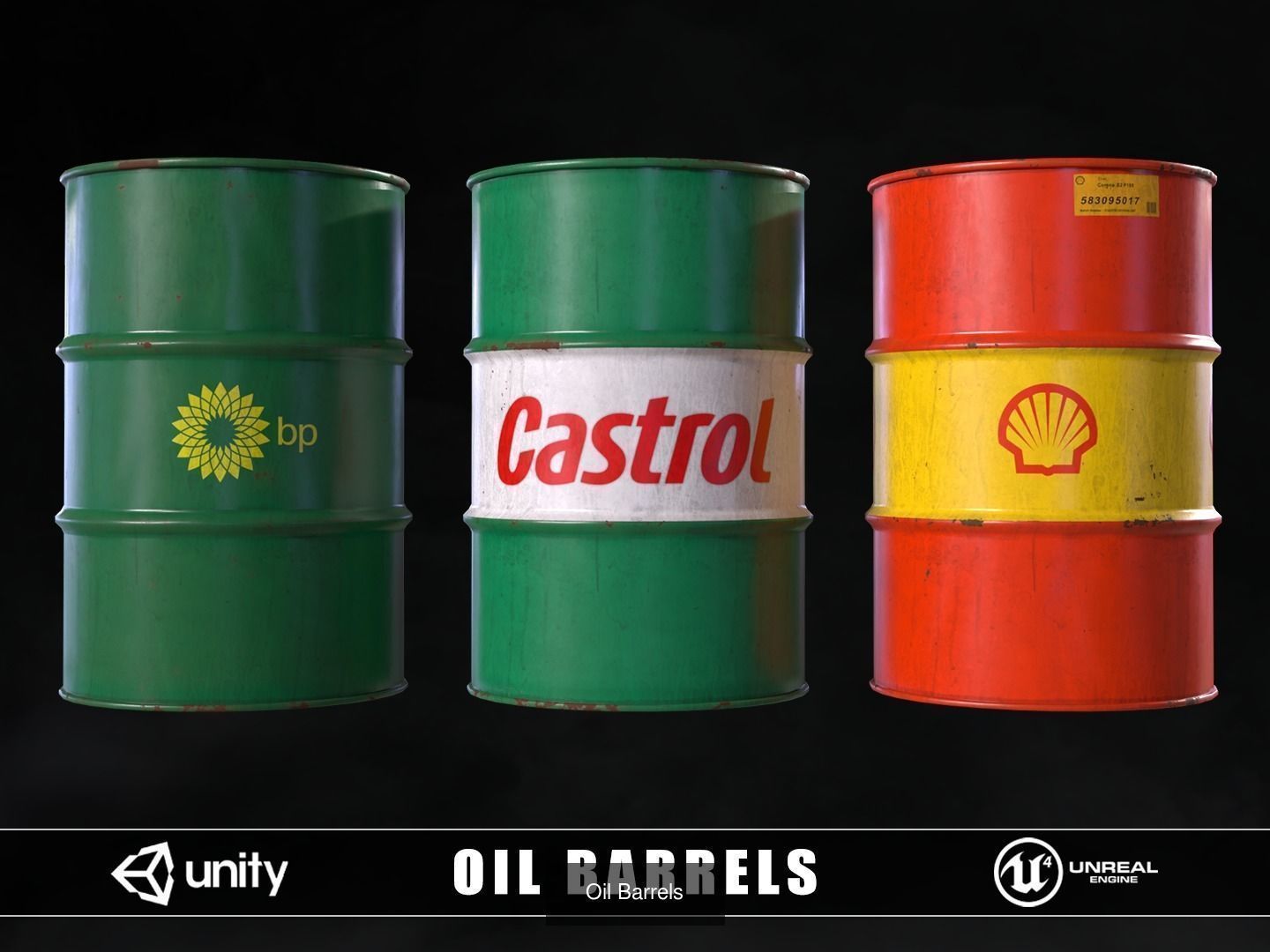 Barrels Pack 3D Model Collection_7