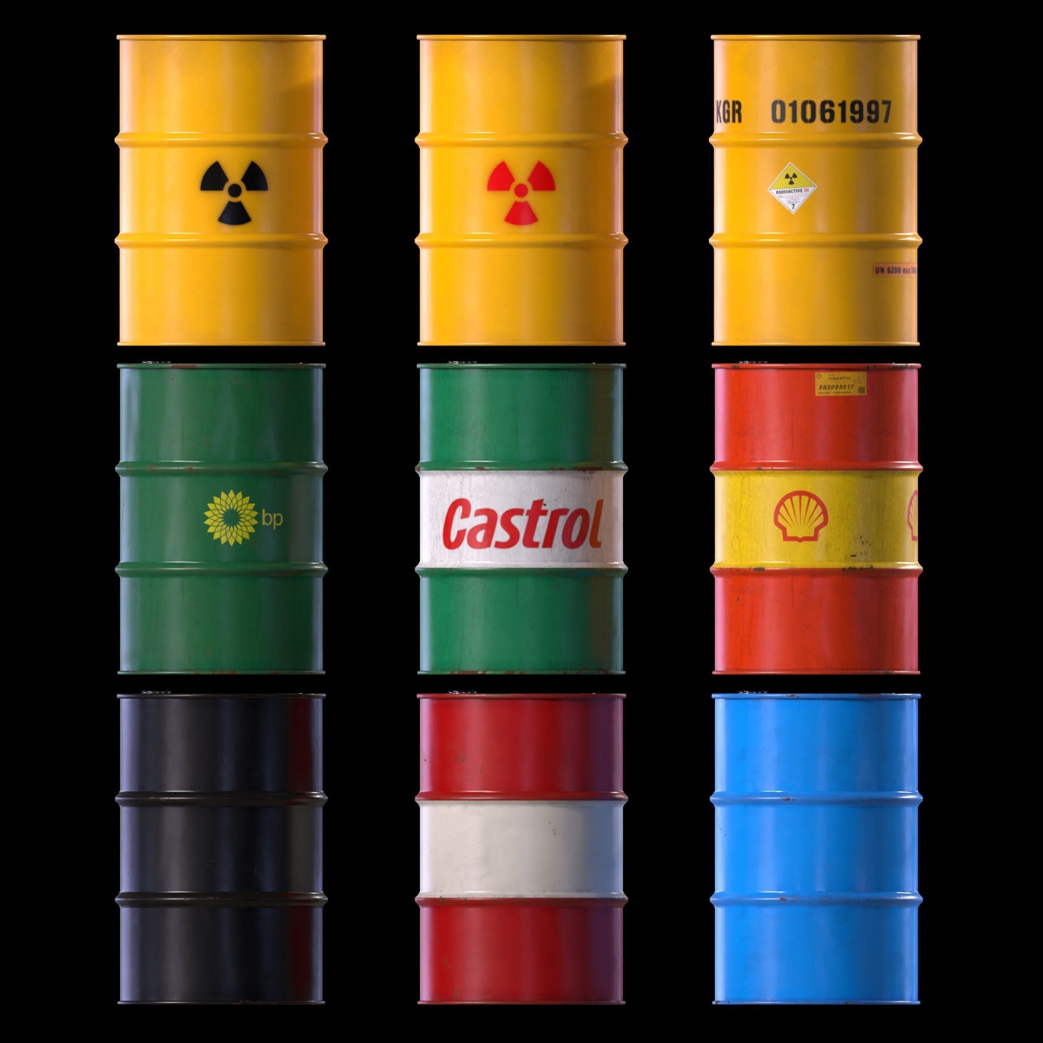 Barrels Pack 3D Model Collection_5