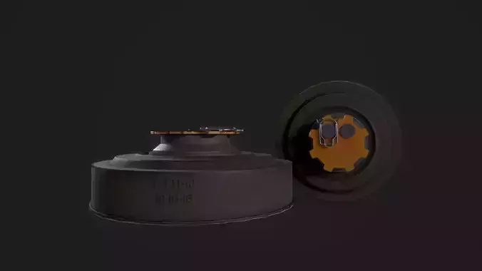 Soviet anti-tank mine TM-62M Low-poly 3D model