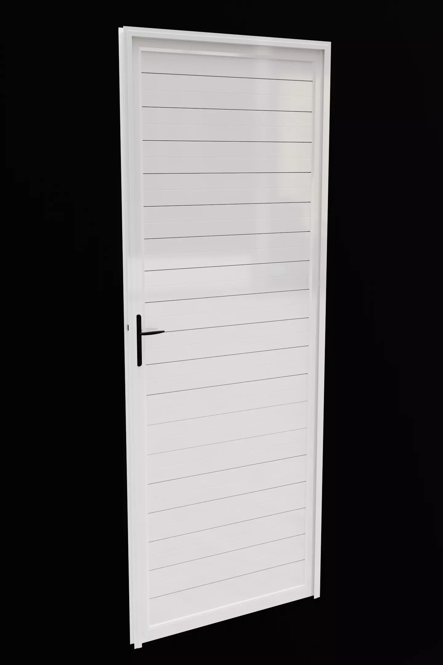 Exterior white gate Free 3D model