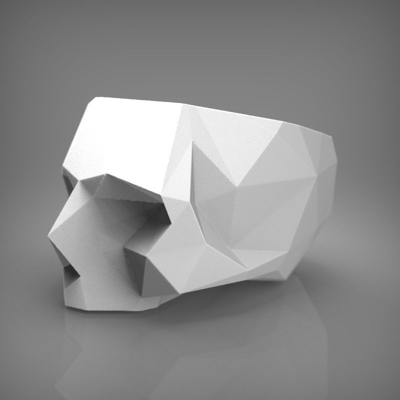 3D model of a low-poly skull for 3D printing 3D print model_6
