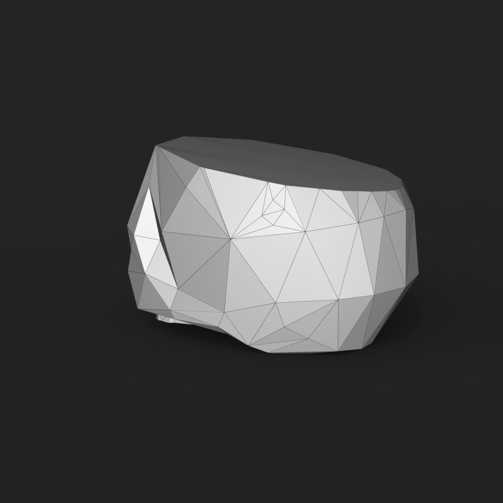 3D model of a low-poly skull for 3D printing 3D print model_12