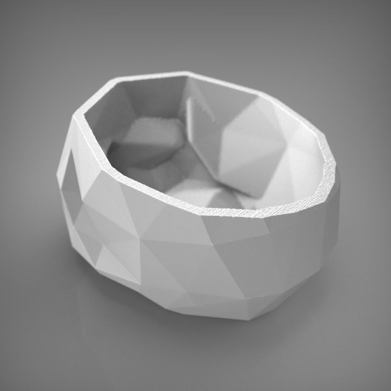 3D model of a low-poly skull for 3D printing 3D print model_7