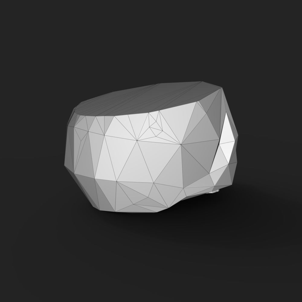 3D model of a low-poly skull for 3D printing 3D print model_11